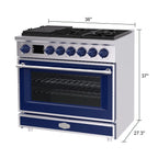 Akicon 48 Inch Freestanding Gas Range with 8 Sealed Burners Cooktop, 6.7 Cu.Ft. Dual Zone Capacity, Natural Gas/LP Convertible-BSGBGGA1