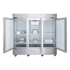 Maxx Cold V-Series 3 Door Reach-In Freezer, Bottom Mount, 81"W, 65 cu. ft. Storage Capacity, in Stainless Steel (MVF-72FDHC)