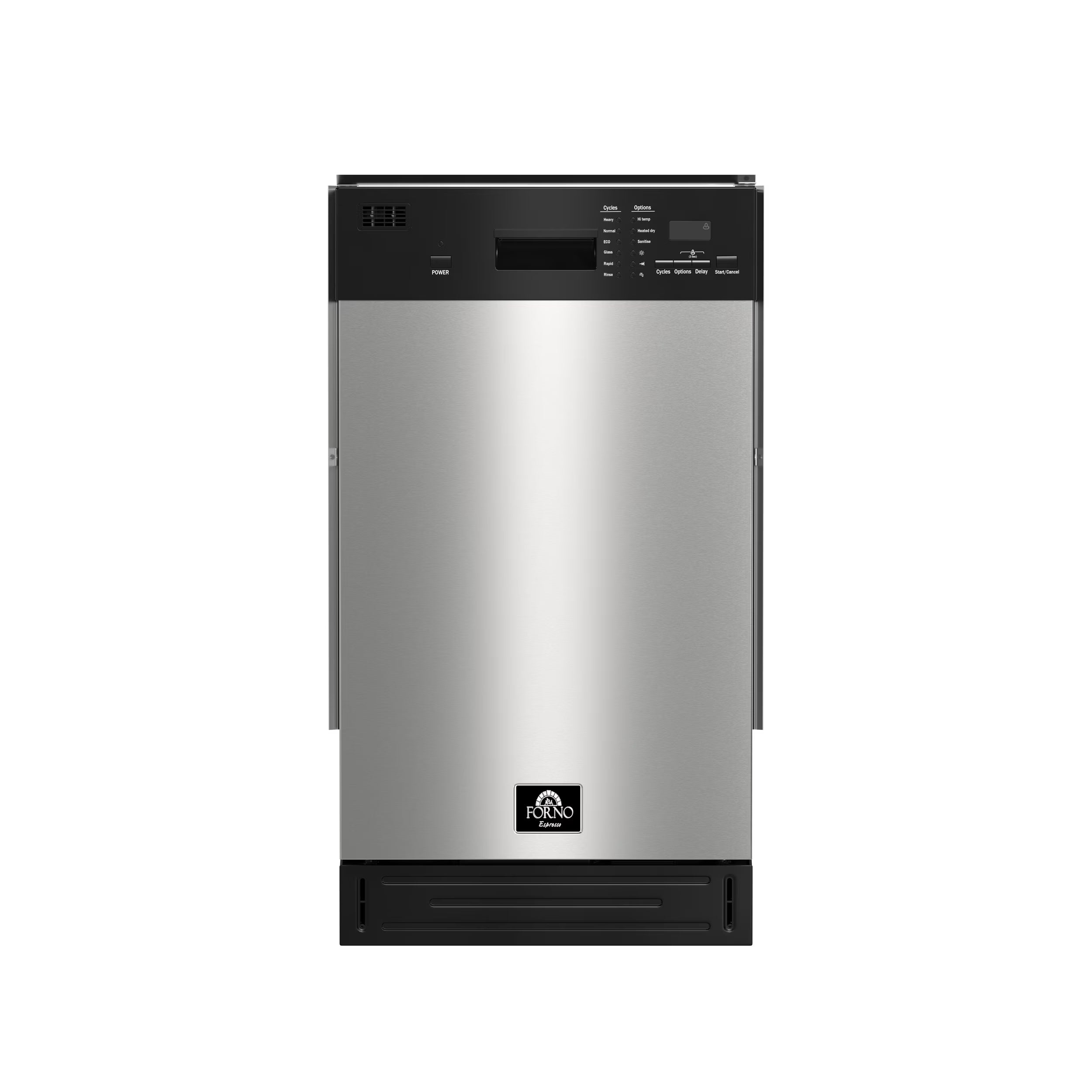 Forno Polo 18-Inch Built-In Stainless Steel Dishwasher, 8 Place Settings, ENERGY STAR Certified, 52 dBA