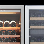 Ca'Lefort 24 inch 166-Bottle Wine Cooler Refrigerator???Freestanding/Built-In??? Dual Zone 3-Color LED Lighting ??? for Home, Bar & Office
