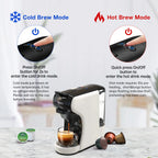 HiBREW H1A 4-in-1 Capsule Coffee Machine - 19Bar Espresso Maker for Hot/Cold Brews Black