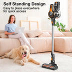 INSE Cordless Vacuum Cleaner, 40kPa Rechargeable Stick Vacuum with 300W Brushless Motor for Carpet Hardwood Floor Pet Hair,S620