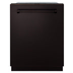 ZLINE 24 In. Monument Series 3rd Rack Top Touch Control Dishwasher in Black Matte, 45dBa, DWMT-BLM-24