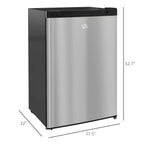 Compact Upright Freezer 3 Cu Ft - Adjustable Thermostat, Reversible Door, Mini Freezer for Apartment, Dorm, Office - Silver