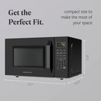 Farberware 1.1 Cu. Ft. 1000-Watt Compact Microwave Oven, Black