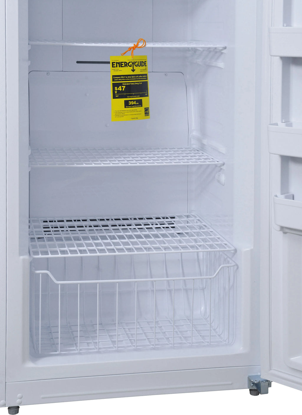 Smad 13.8 Cu ft Refrigerator White Freestanding Upright Counter Depth Freezer Garage Ready