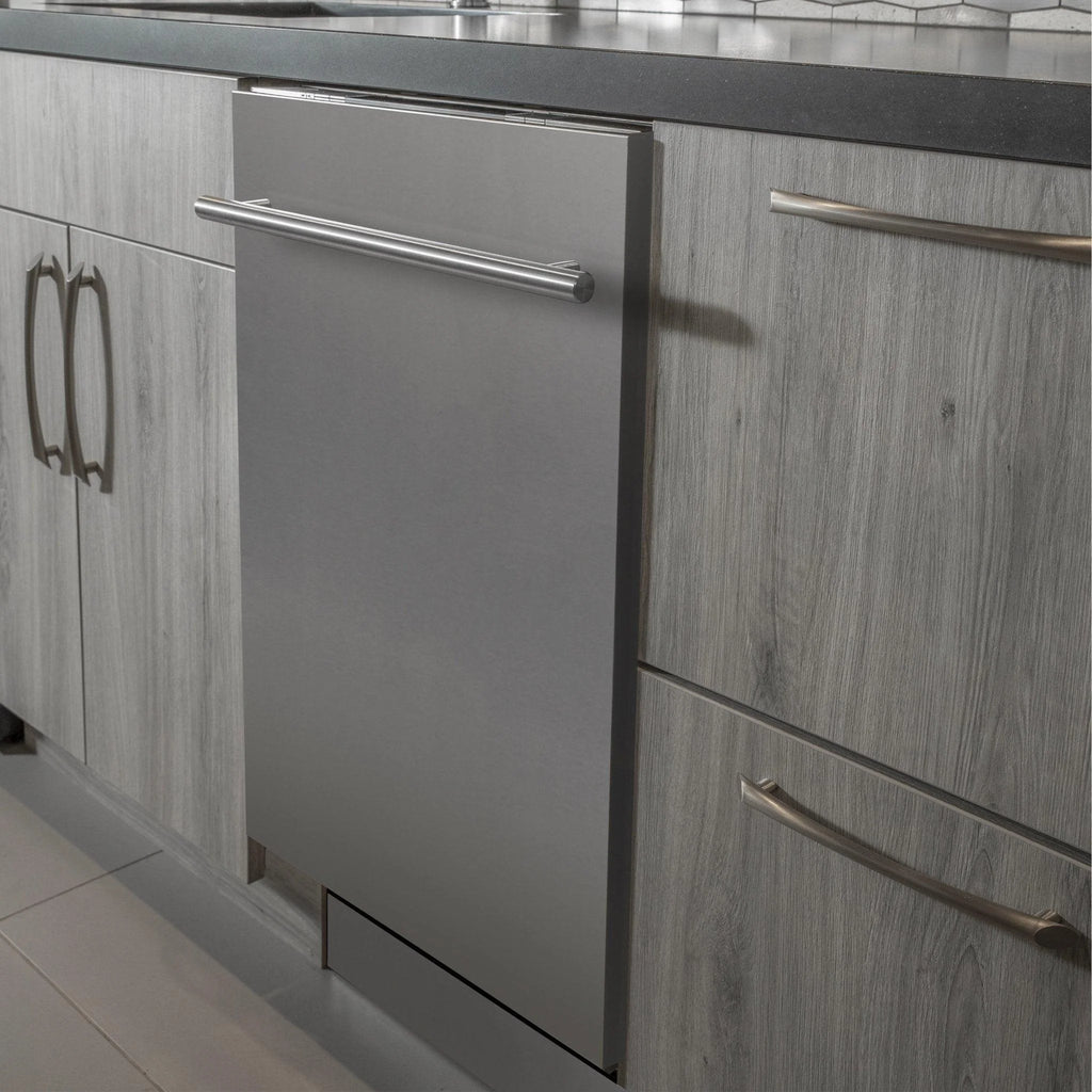 ZLINE 24 in. Top Control Dishwasher with Stainless Steel Tub and Modern Style Handle, 52dBa (DW-24)