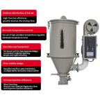 Techtongda 15kg Hopper Type Plastic Dryer Hot Air Plastic Pellet Dryer 220V