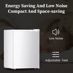 KNDKO 2.6Cu.ft Upright Freezer, Mini Freezer with Reversible Single Door, Removable Shelves, Adjustable Thermostat for Home/Kitchen/Office, Silver