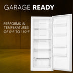 Farberware 21 cu. ft. Upright Convertible Freezer & Fridge, Garage Ready, White