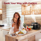 CUCKOO CRP-P0609S 6-Cup (Uncooked) / 12-Cup (Cooked) High Pressure Rice Cooker & Warmer with Nonstick Inner Pot, 12 Menu Options, Fuzzy Logic Tech, 3 Voice Guide, Auto Clean (Black/Copper)