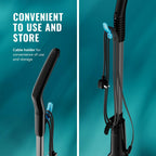 Pursteam ScrubMaster Steam Mop with Dual Scrubbing Head, LED Headlights, Adjustable Steam Control, Anti-Slip Swivel Head, Cable Holder & Upright Lock