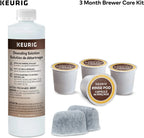 Keurig K-Elite Coffee Maker, Single Serve K-Cup Pod Coffee Brewer, With Iced Coffee Capability & 3-Month Brewer Maintenance Kit Includes Descaling Solution, Water Filter Cartridges & Rinse Pods
