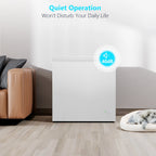 KNDKO 7.0 cu.ft. Chest Freezer with Adjustable Temperature, Free Standing Top Open Door Compact Freezer with Removable Basket for Kitchen/Home/Bar/Garage/Office
