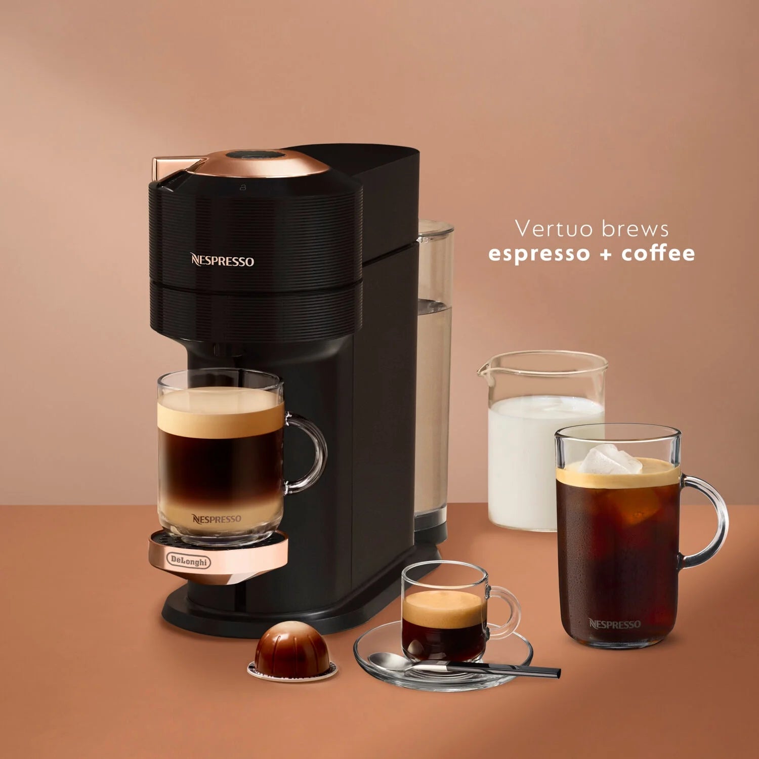 Nespresso Vertuo New Next Coffee and Espresso Maker by DeLonghi, Dark Gray, Single-Serve Brewers