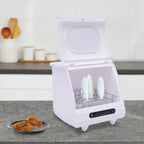 Portable Countertop Dishwasher,Compact Dishwasher With 5-Liter Built-in Water Tank,5 Programs, 360�� Dual Spray
