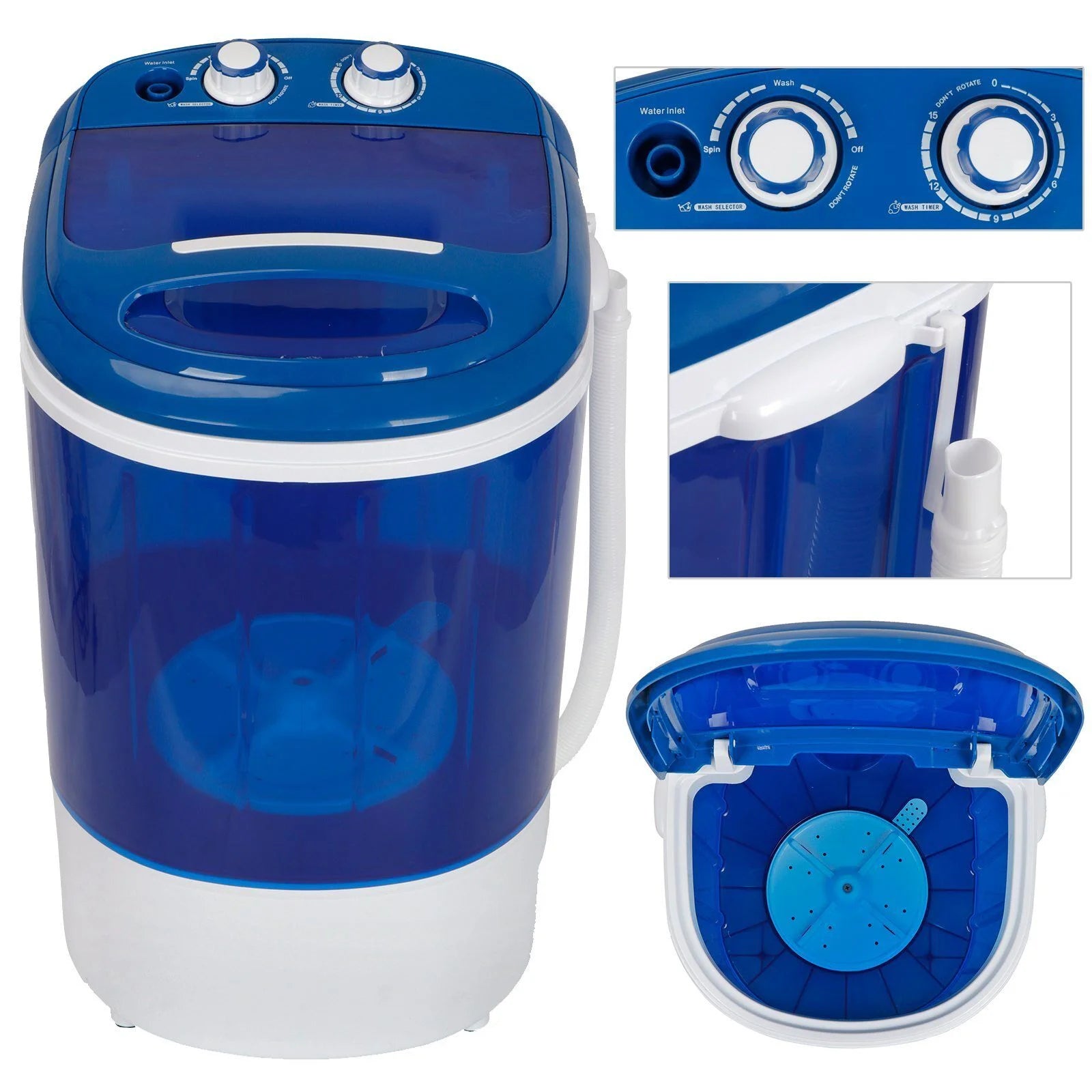 GHooa Mini Laundry Washer 9 lbs Compact Washing Machine Idea Dorm Rooms Portable