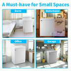 WANAI 3.5 Cu.ft,Chest Freezer,Deep Freezer,Removable Storage Basket Freezer,White