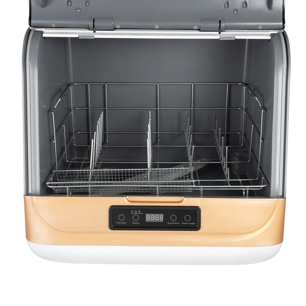Dish washer Large Capacity Portable Washer Mini Dish Washer Compact Counter-top for clean tableware, vegetables, fruits