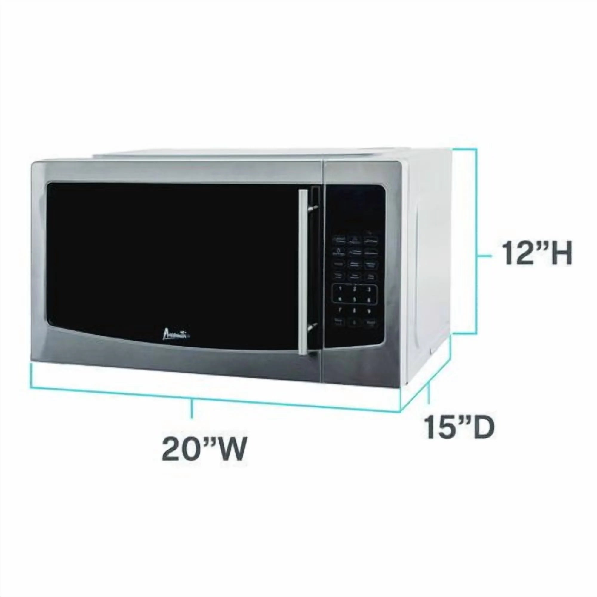 Avanti 1.1 cu. ft. Stainless Steel Microwave Oven, 1,000 W, Mirror-Finish