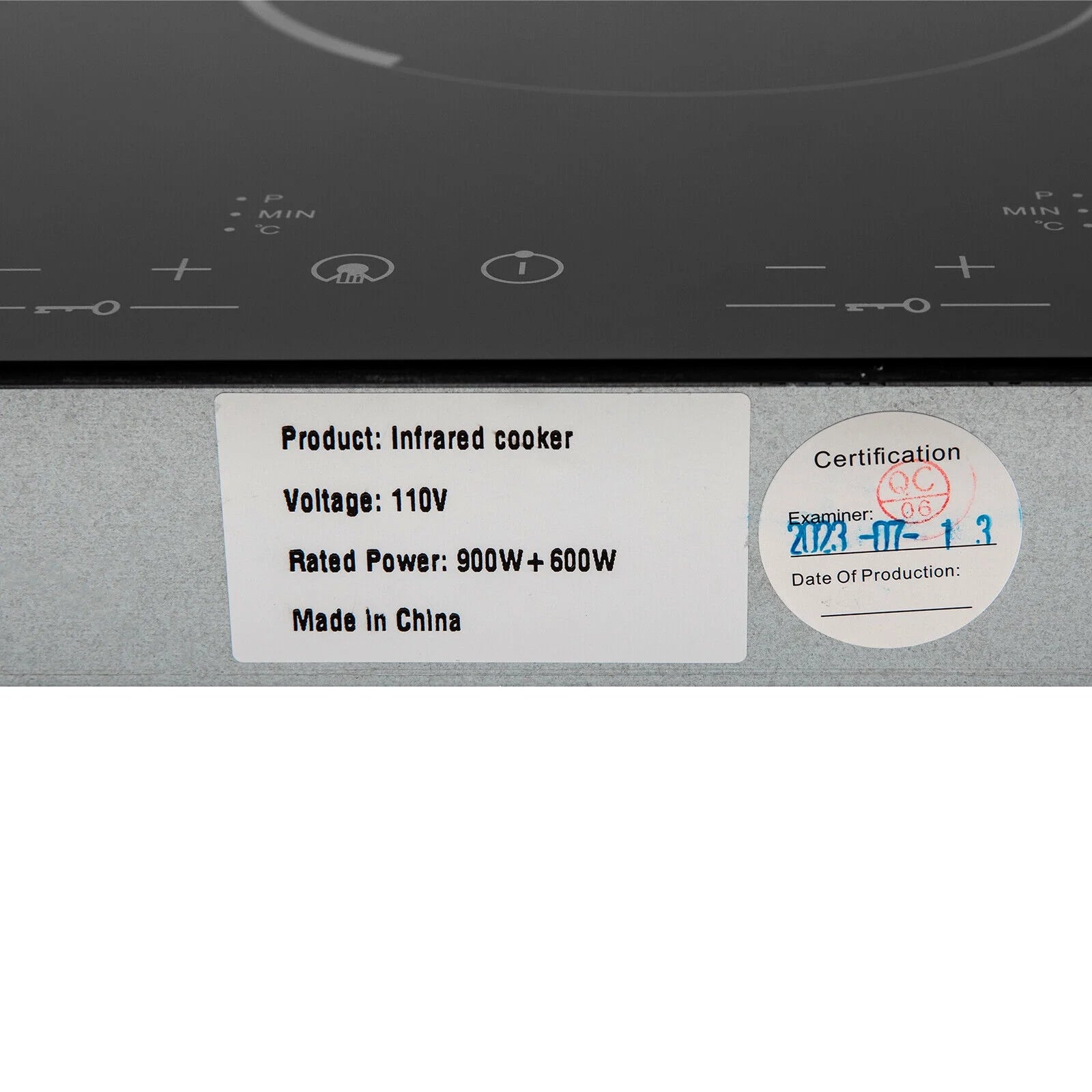 Miumaeov Commercial Electric Ceramic Cooktop 2 Burners Cooking Stove Touch Control Cooker 1500W 140-482?��F