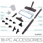 Ivation Steam Cleaner, Powerful Multipurpose Steamer w/ 18 Accessories