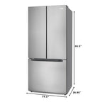 18.5 cu. ft. Stainless-Steel French Door Refrigerator in Silver, Auto Defrost, Energy Star, Digital Temperature Control