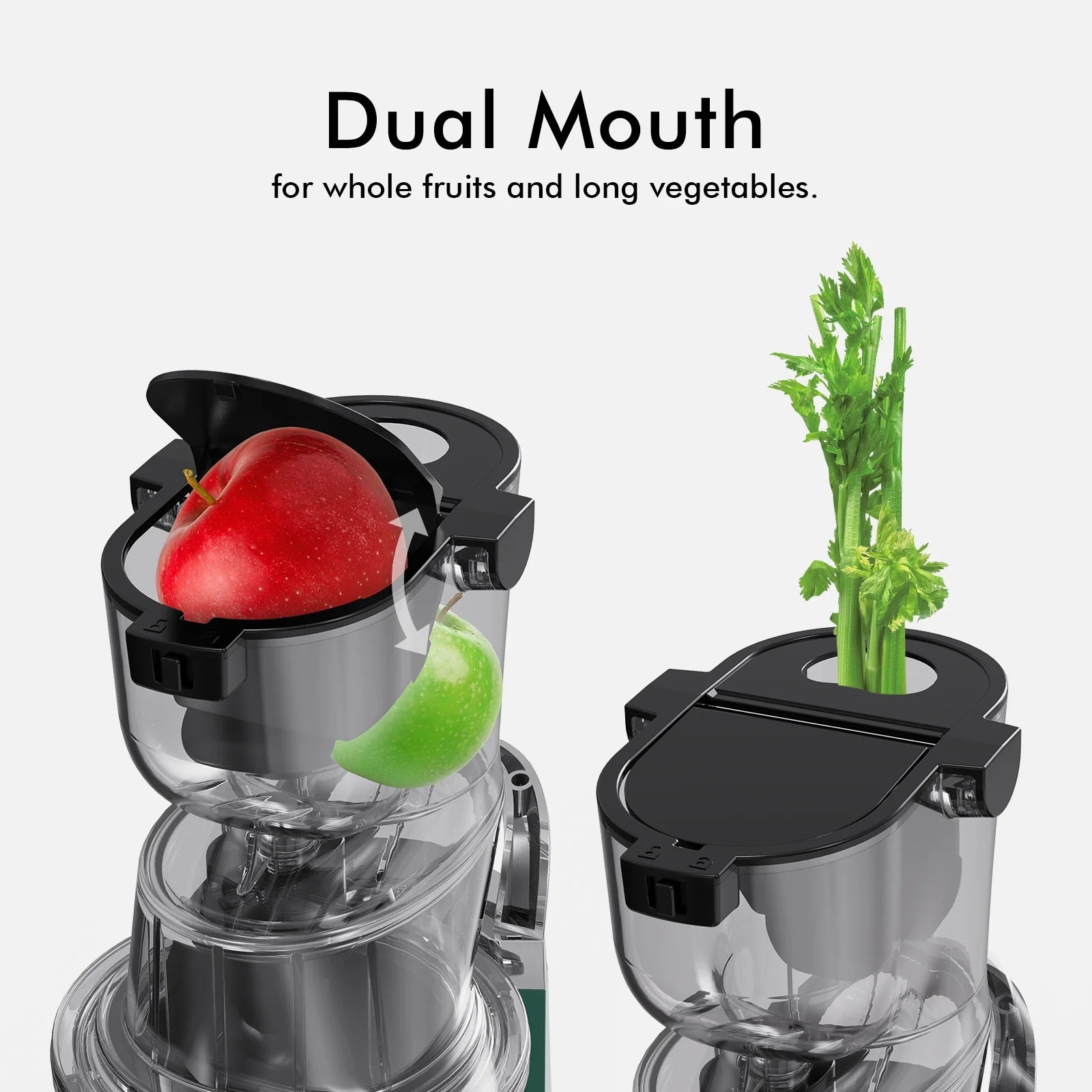 SIFENE 200W Cold Press Juicer Machine for Fruits and Vegetables, Masticating Juice Maker with 83mm Wide Chute, High Yield, Easy Clean, Gray