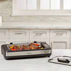 Open Box Power XL Smokeless Grill Elite Plus Indoor Electric Grill with Tempered Glass Lid, Non-Stick, Black