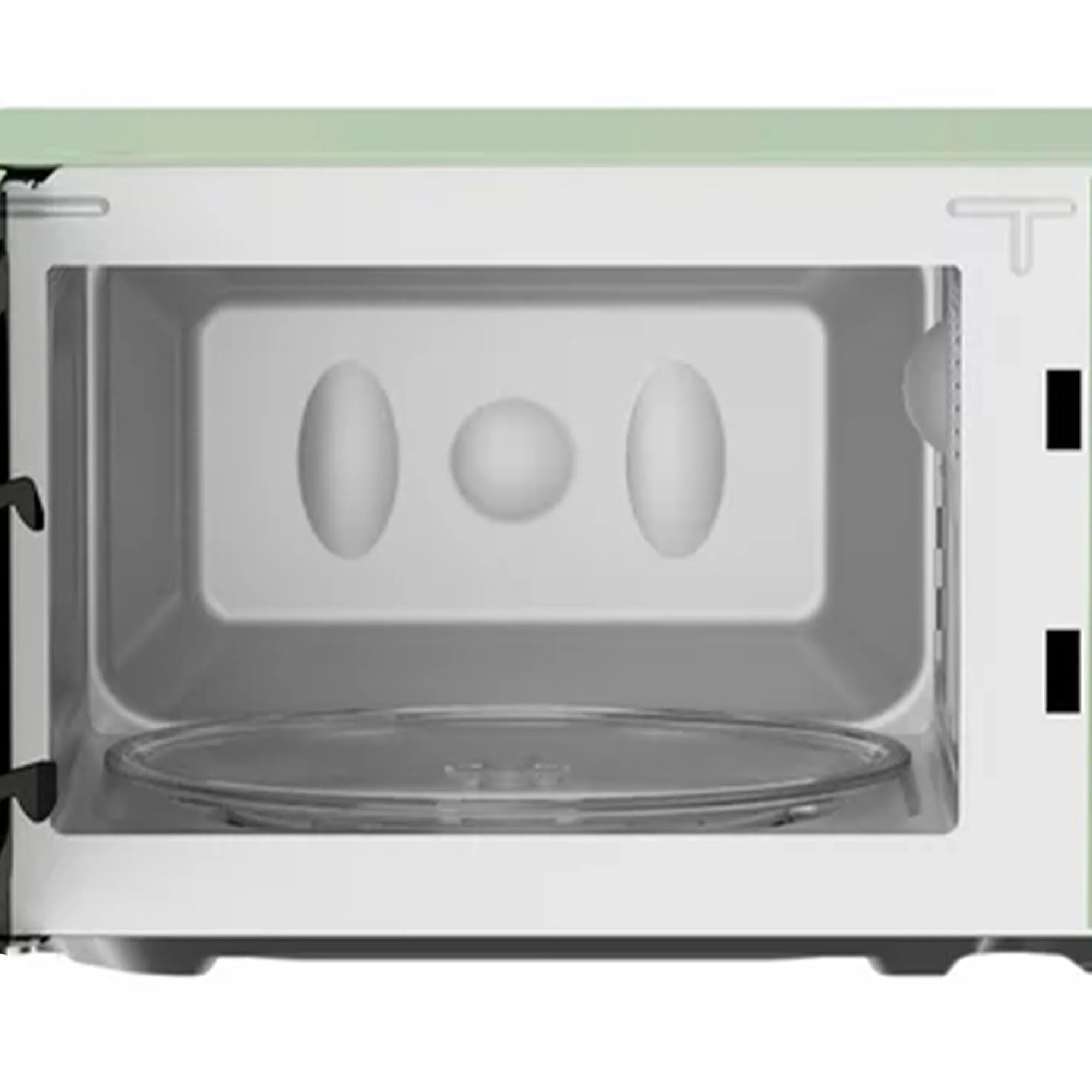 Open Box Magic Chef 0.7 Cubic Feet 700 Watt Classic Retro Microwave, Green