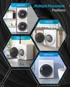 TABU 2.6 cu ft Portable Dryer for Clothes, 8.8 lbs Compact Dryer, Electric Dryer for Apartment,White