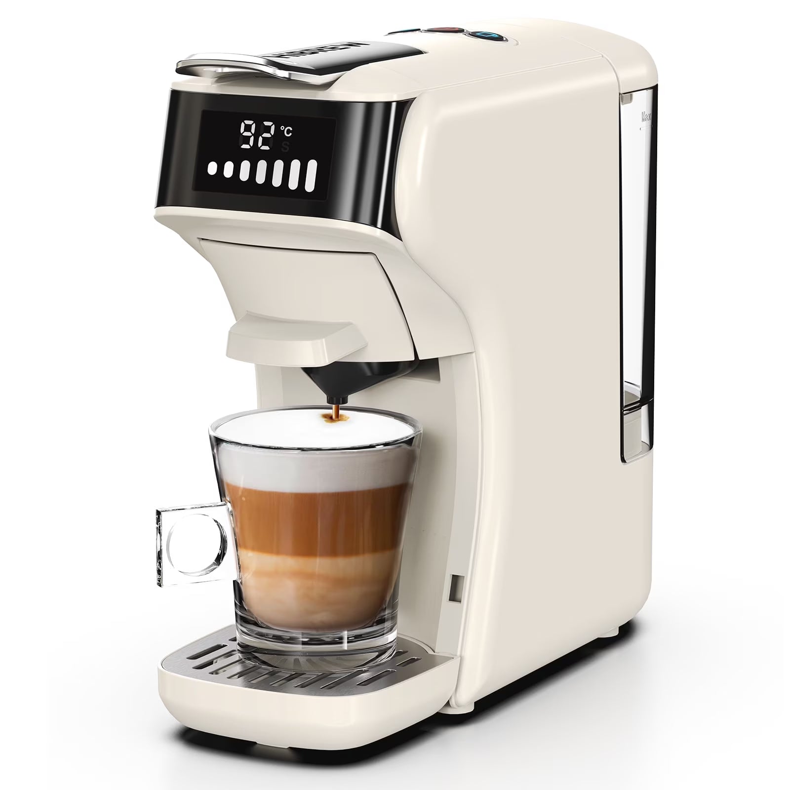 HiBREW 6in1 Pods Coffee Machine Multiple Espresso Cafetera Cappuccino Coffee Maker H1B Beige