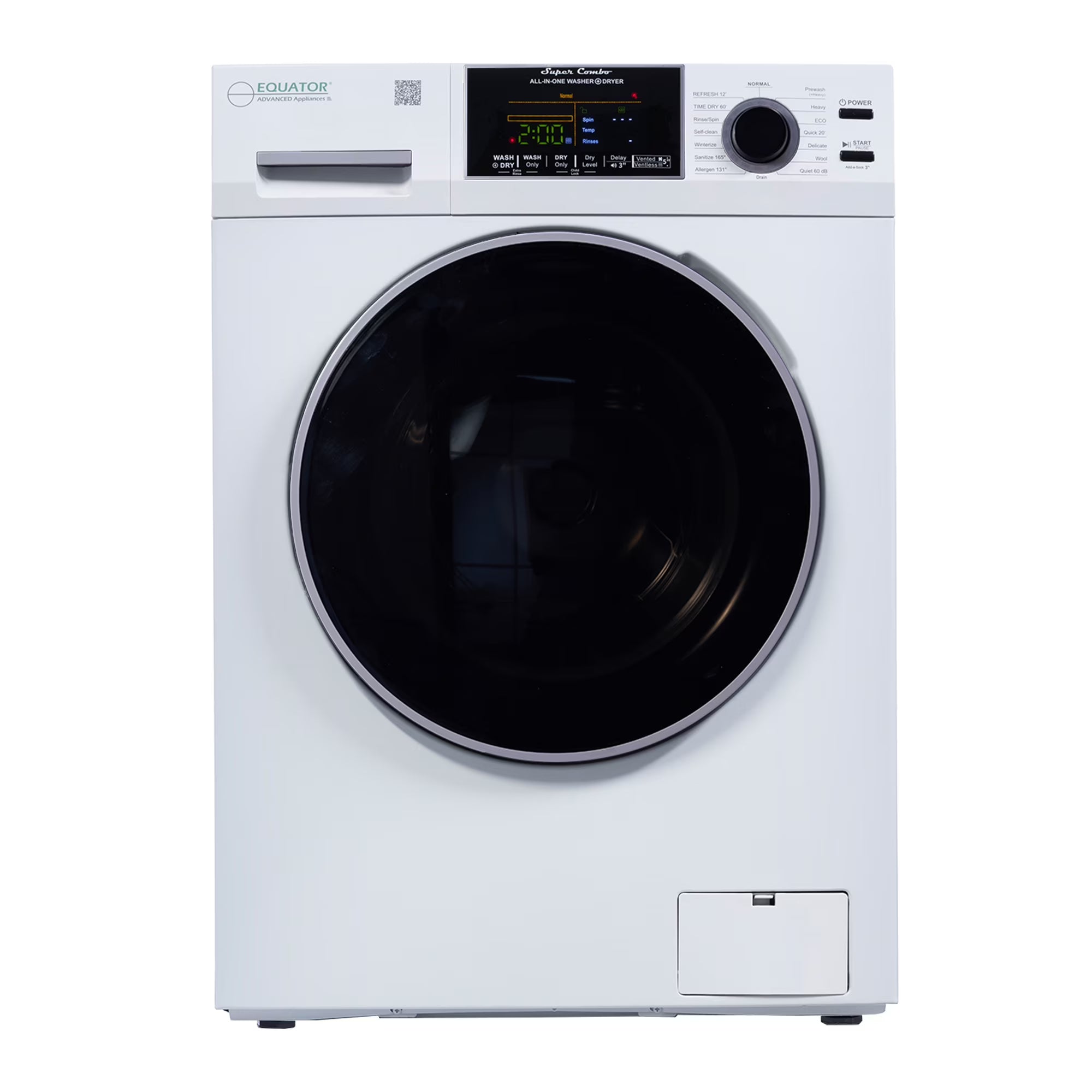Equator Digital Compact 110V Vented/Ventless 18 lbs Combo Washer Dryer white