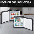 Whynter 1.1 cu ft Energy Star Upright Lockable Freezer, Black Compact Reversible Door, CUF-110B