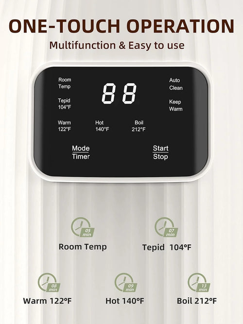 20 oz Nut Milk Maker - Multifunctional Automatic Almond, Equipped with 10 Blades, Suitable for Plant-Based, Oat, Soy, and Dairy, 12-Hour Timer/Auto Clean/Room Temperature/Keep Warm/Boil, hite.