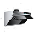 30 inch 900 CFM Convertible Under Cabinet Range Hood with  Charcoal Filter, Voice/Gesture/Touch Control