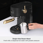 Thyme & Table Barista Mini Espresso Machine with 15-Bar Pressure and Steam Wand, Sand White