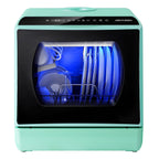 AIRMSEN Portable Countertop Dishwasher with 5-Liter Built-in Water Tank and Air-Dry Function, 5 Washing Programs Mini Dishwasher, AE-TDQR03