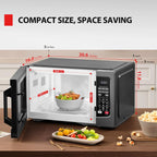 Countertop Microwave Oven 1.2 Cu Ft, 12.4 In. Removable Turntable, Silver