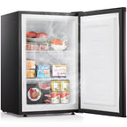 LHRIVER 7.0 cu. ft. Chest Deep Freezer with Adjustable Temperature, Free Standing Top Open Door Compact Freezer with 3 Removable Basket for Kitchen, Home, Bar, Garage, Office