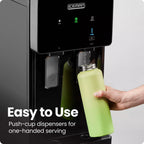 Iceman Ice Maker & Water Dispenser, Bottom-Loading for 1a??5 Gallon Bottles a?? Black
