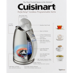 Cuisinart PerfectTemp Cordless Electric Kettle Brushed Stainless Steel (CPK-17) with 1 YR CPS Enhanced Protection Pack