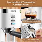 Gevi 20 Bar Espresso Machine, Coffee Maker with Milk Frother��White