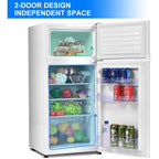 Kadyn Refrigerator,Fridge, Refrigerator with freezer, 2 Doors Cold-rolled Sheet Compact Refrigerator-White