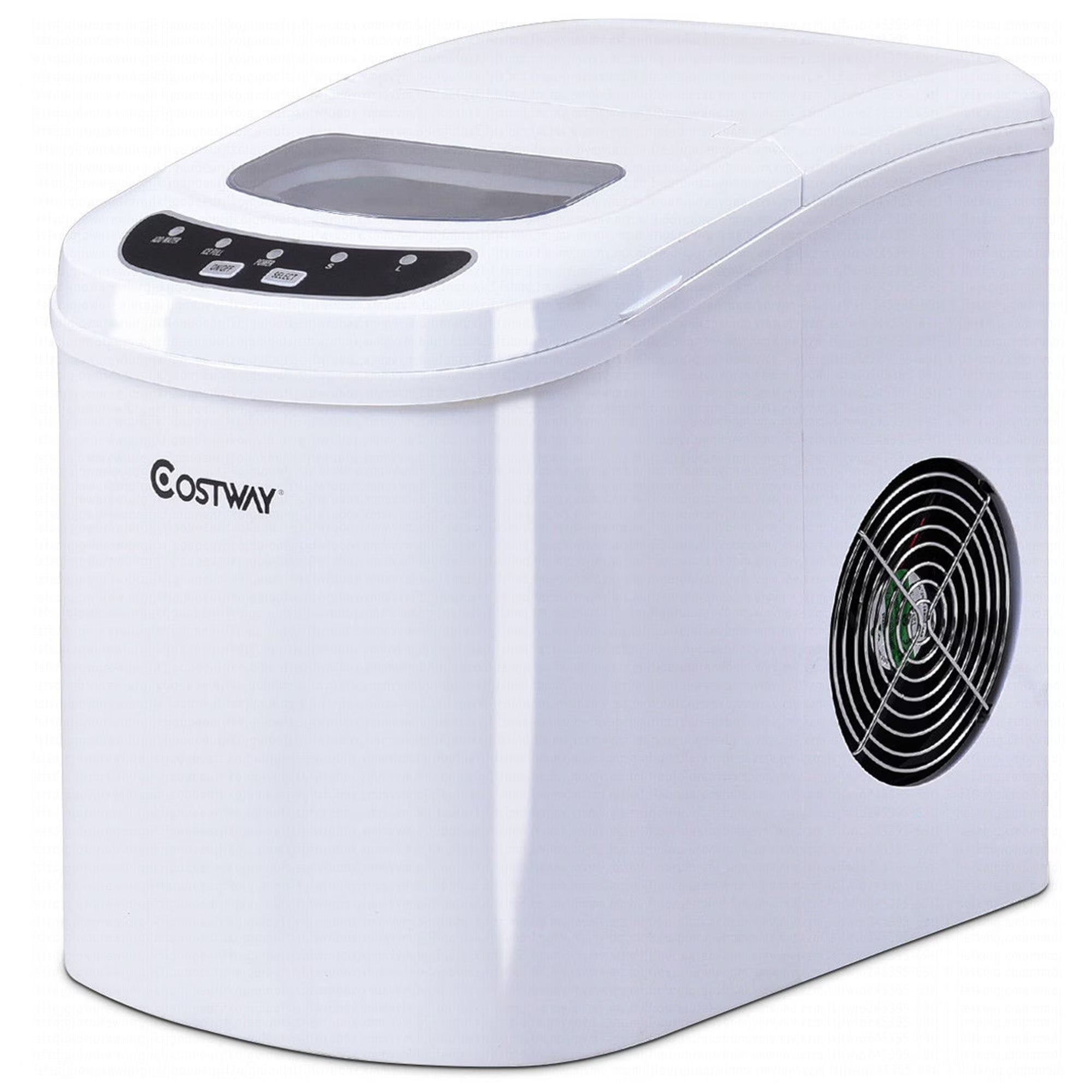 Costway Silver Portable Compact Electric Ice Maker Machine Mini Cube 26lb/Day