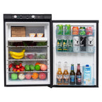 Smad Refrigerator with Freezer 3 Way Fridge Gas/12V/110V 3.5 Cu.ft Outdoor Caravan Off Grid Apartment