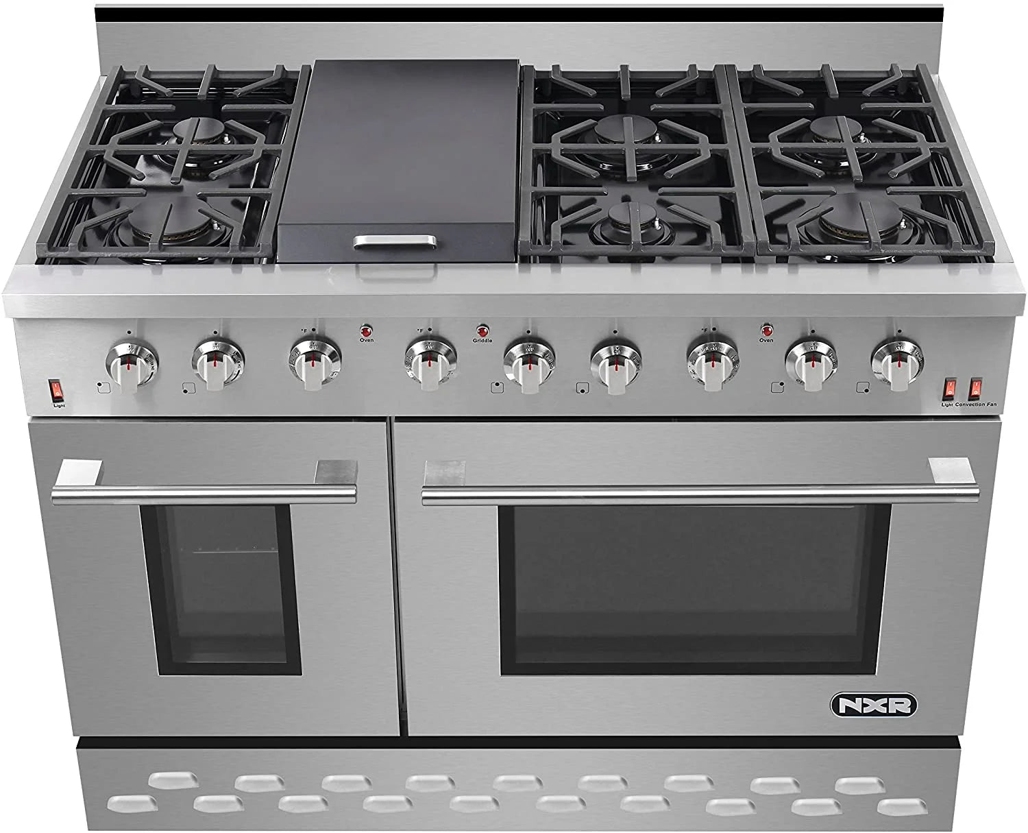 NXR 48" Stainless Steel Propane Gas Range with 7.2 cu. ft. Convection Oven & Under Cabinet Hood Bundle SC4811LP RH4801