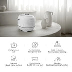 CUCHEN CRT-RPK0670WUS | 2.1 Ultra High-Pressure Induction Heating Rice Cooker 6 Cup (Uncooked) | Full Stainless Power Lock System | Auto Steam Clean | Voice Guide | Made in Korea | White