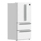 Forno Espresso Moena 36-inch French Door Refrigerator in White, 19.2 Cu.ft
