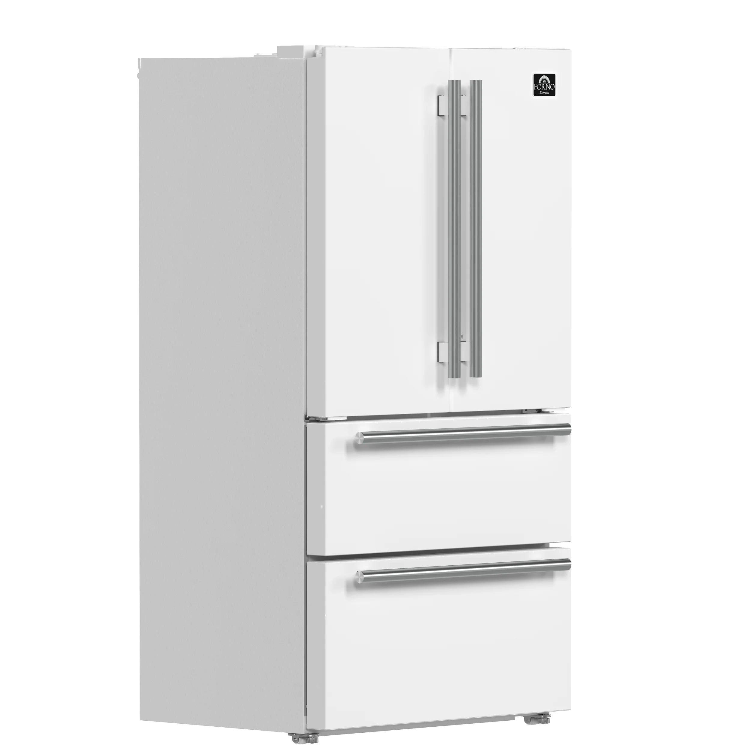 Forno Espresso Moena 36-inch French Door Refrigerator in White, 19.2 Cu.ft